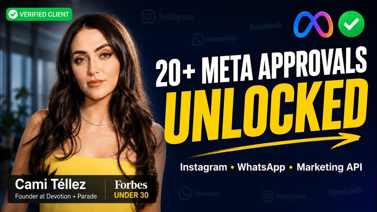 Meta App Review Approved: 20+ Instagram, WhatsApp & Facebook Permissions (SaaS Case Study)